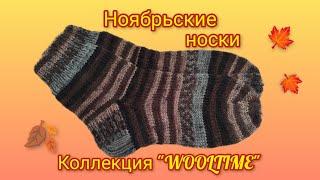 Вязание.  НОЯБРЬСКИЕ НОСКИ в коллекцию "WOOLTIME" // socks / view