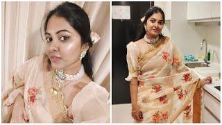 Indian makeup for wedding, mehndi,haldi | organza sarees blouse design |how to drape saree