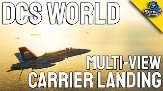 Cinematic Carrier Landing in DCS World: F/A-18 Hornet