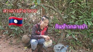 สาวลาว ออกล่าอาหารป่า  ຫາອາຫານກິນເຂົ້າກາງປ່າ