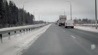 Driving in Finland  -  Liminka - Oulu ,4K, 9.1.2025