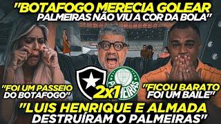 DENILSON ADMITIU! BOTAFOGO deu SHOW e ESTRAÇALHOU o PALMEIRAS! "FOGÃO é o MELHOR TIME do BRASIL"