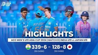 India U19 vs Japan U19 | ACC Men's U19 Asia Cup | Match 8