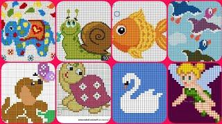 Very attractive animal and animal cross stitch design/animal graph design/ bird graph design