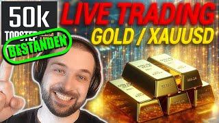 LIVE TRADING50.000$ CHALLENGE BESTANDENGOLD XAUUSD NASDAQ BITCOIN CRYPTOTrading Session!