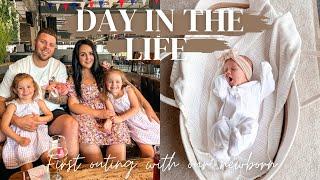 DAY IN THE LIFE WITH A NEWBORN VLOG | First Outing & Birthday Celebrations | Family of 5 