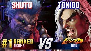 SF6 ▰ SHUTO (#1 Ranked Akuma) vs TOKIDO (Ken) ▰ High Level Gameplay