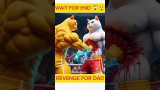 Revenge of dad  white cat  yellow cat  #shorts #kitten stories #cat