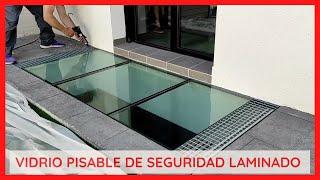  Suelo de Vidrio Pisable Laminado 10+10 mm Transparente y Antideslizante | Cristalium