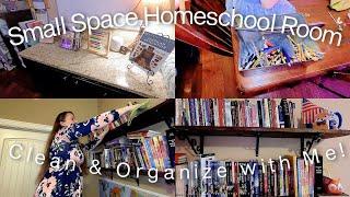 Homeschool Room Organization in Small Spaces | Mid-Year Homeschool Room Reset | Mom of 7