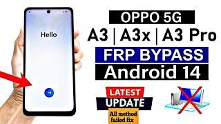 Android 14 - Oppo A3x 5g Frp Bypass New Trick 2025 | Oppo (cph2681) Google Account Lock Remove |