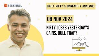 NIFTY & BANK NIFTY Analysis for Tomorrow | Stock Market Outlook | 08 November 2024, Friday