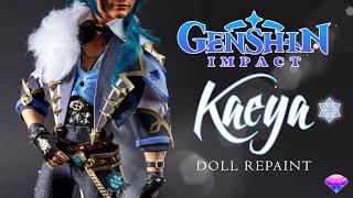 Custom Kaeya Doll Repaint - Genshin Impact OOAK - 50k Giveaway Winner!