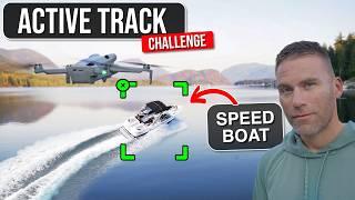 SPEED BOAT vs DJI Mini 4 Pro, Active Track CHALLENGE.