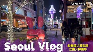 【韓国旅行/Seoul trip】リアルなソウルが見える！ほぼ街歩きVlog 梨泰院·漢南洞·江南·狎鴎亭ロデオエリア Let's walk together