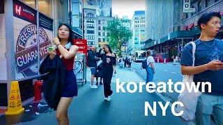 KOREATOWN New York City Summer Walking Tour 4k