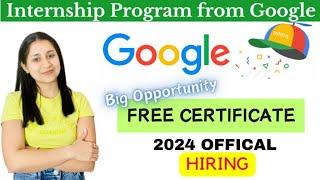 Google Internship 2024 | Google Jobs for Freshers 2024 | Google Jobs Online Work from Home