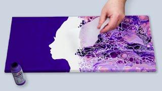 (612) Painting A Silhouette Swipe Of A Woman With Tracing Paper!