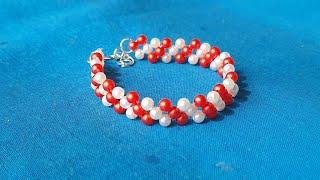 DIY Beaded Bracelet Making at Home | Beginners Special Bracelet Making | Make Easy Beads Jewellery