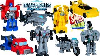 NEW Transformers Earthspark SMASH Changers! Optimus Prime, Megatron, Bumblebee, and Thrash!