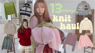 knit haul⋆˚ 겨울까지 뽕 뽑을 13가지 니트 하울! 1만원대부터 디자이너 브랜드까지 뽀용하고 귀여운 니트들..