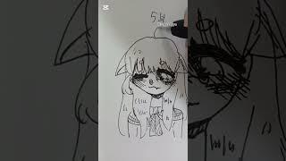 시간에 맞춰 내 자캐를 그려본다면?                    출처 : @메리마  #그림 #15년생 #그림쟁이