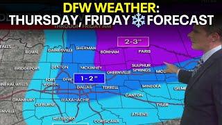 Dallas weather: Snow forecast Thursday night, Friday morning