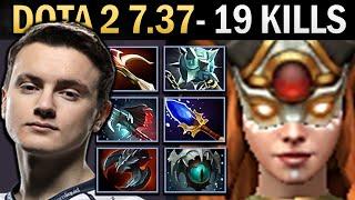 Lina Gameplay Miracle with 19 Kills and Gleipnir - Dota 2 7.37