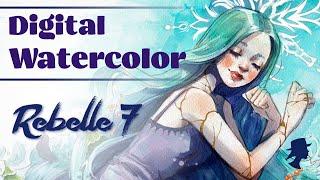 Digital watercolor process in Rebelle 7