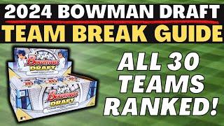 2024 Bowman Draft Team Break Guide | All 30 Teams Ranked | Bowman Baseball Cards