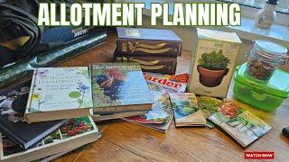 Allotment planning for the season ahead... seed packs and charity shop finds!