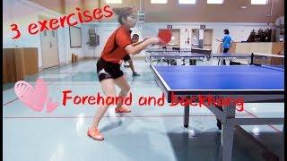 Three exercises about forehand and backhand 正反手的多项组合训练计划