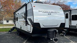 NEW MODEL YEAR! 2024 KZ RV Sportsmen 241RKSE Rear Kitchen Couples Coach Walkthrough | RV Dealer, MI