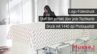 Endlos bedruckte Tischdecken mit Ihrem Logo - Husse.de