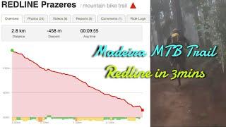 Red Line Madeira MTB Trail | RAW 3min Wet run down the Madeira Redline trail