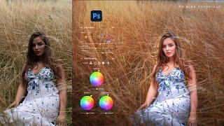 Golden Brown Color Grading & Retouching in Photoshop CC 2021