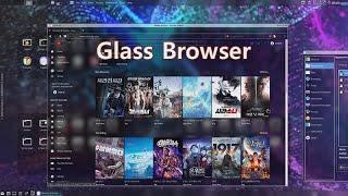 Linux KDE Plasma QT Browser (Falkon Glass MOD) V1.5