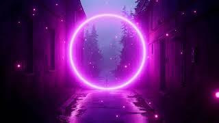 Purple Zone- VJ Neon Circle Particles Loop- Motion Background