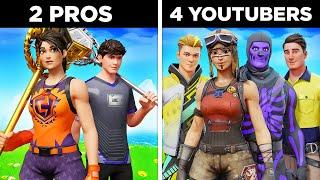 4 Youtubers vs 2 Fortnite Pros