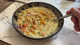 CREAMY CHICKEN NOODLE SOUP