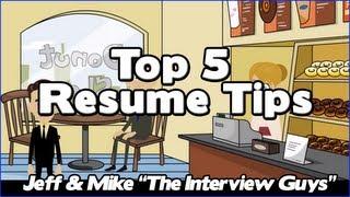 How To Write A Resume - Our Top 5 Resume Tips That Will Get You The Interview