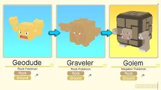 Pokémon Quest: Geodude Evolved Into Graveler and Golem | Pokemon Geodude Evolution