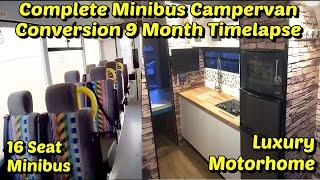 Amazing Mercedes Sprinter Minibus Campervan Conversion Time Lapse 9 Month Full Build