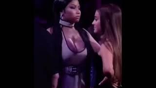 stan twitter : nicki minaj & ariana grande gossiping with megatorn playing in background