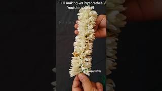 sampangi flower veni/Gajra/DIY flower garland/oneside pellipoolajada/tuberose #shorts #viral #diy