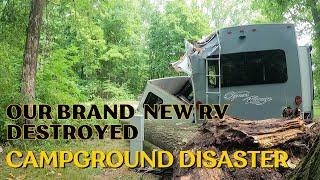 Camping Disaster/Our Three Month Old RV Was Destroyed by a Tree While Camping #HighlandRidge