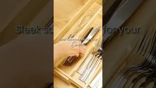 Utopia Kitchen Caddy Expandable Bamboo Organizer | Utopia Kitchen #utopia #organizer #kitchenitems