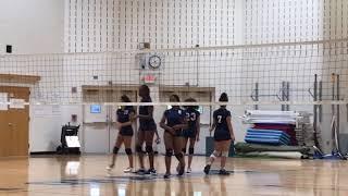 Bella playing volleyball