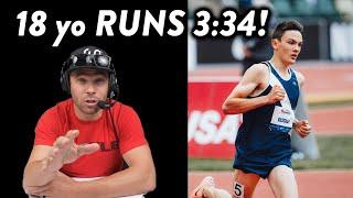 Olympian Reacts to Hobbs Kessler's 1500m High School Record