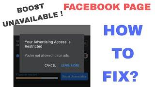 Boost Unavailable On Facebook Page How To Fix? #TagalogTutorial #TagalogInformation